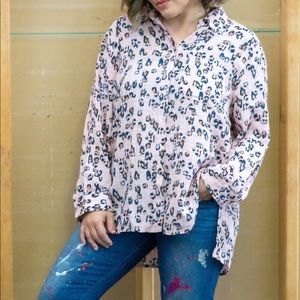 Animal print blouse